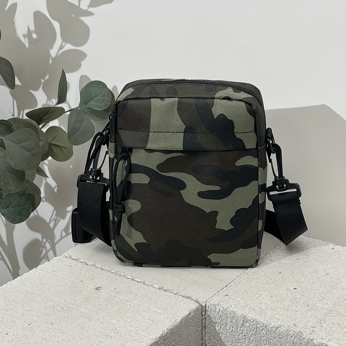 Camouflage Casual Crossbody Bag Wear-resistant Mini Mobile Phone Bag Lightweight Small Square Bag