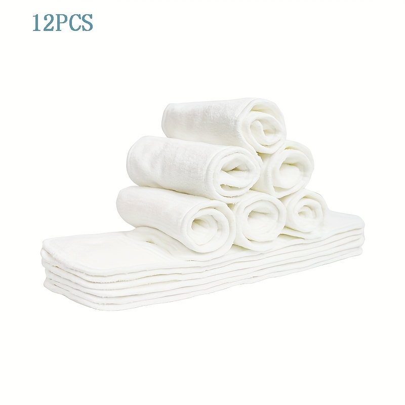4pcs/8pcs/12pcs/set Cloth Diaper Inserts, Washable Reusable Baby Cloth Diaper Nappy Inserts Microfiber 3 Layers, Halloween Thanksgiving Day Christmas Gift