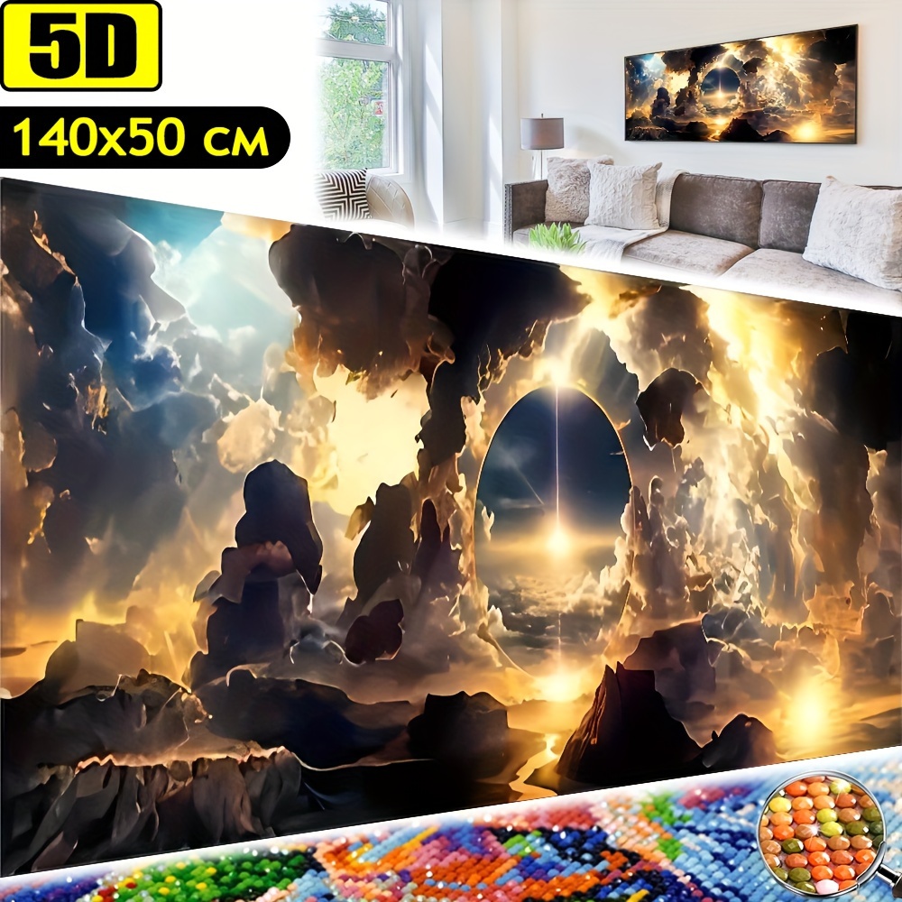 

Xwjj Diamond Art Painting Kits For Adults Modern Art Embroidery Full Round Diamond Large Size Diamond Arts Crystal Gem Painting Craft For Home Wall Decor 55.1x19.7inch/140x50cm