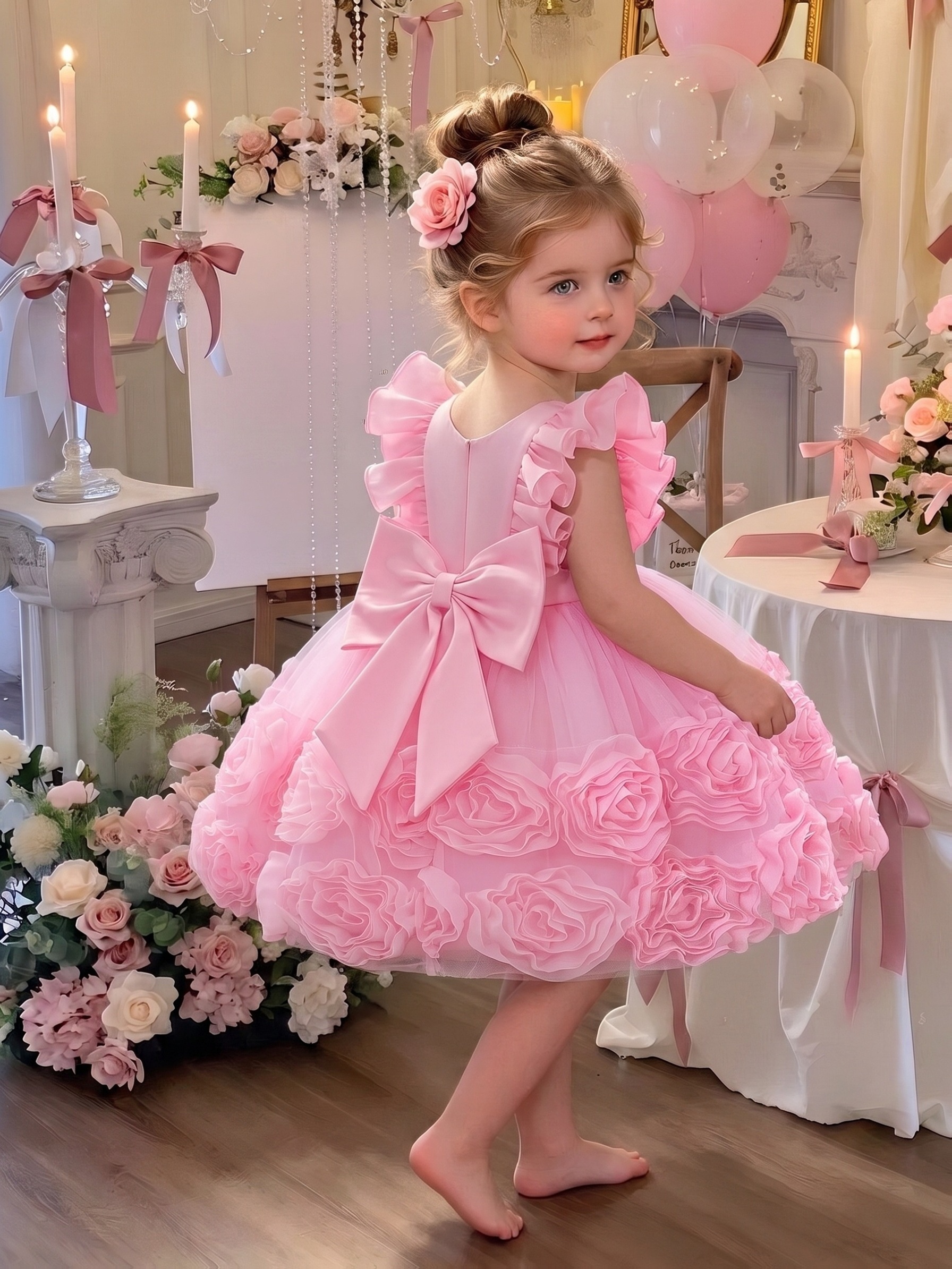 2 birthday dress years girl party sold on Temu United States EOSS_26May_RND2_50% Long Sleeve Lace A-Line Color:Eclipse 4 Years (110cm) 31