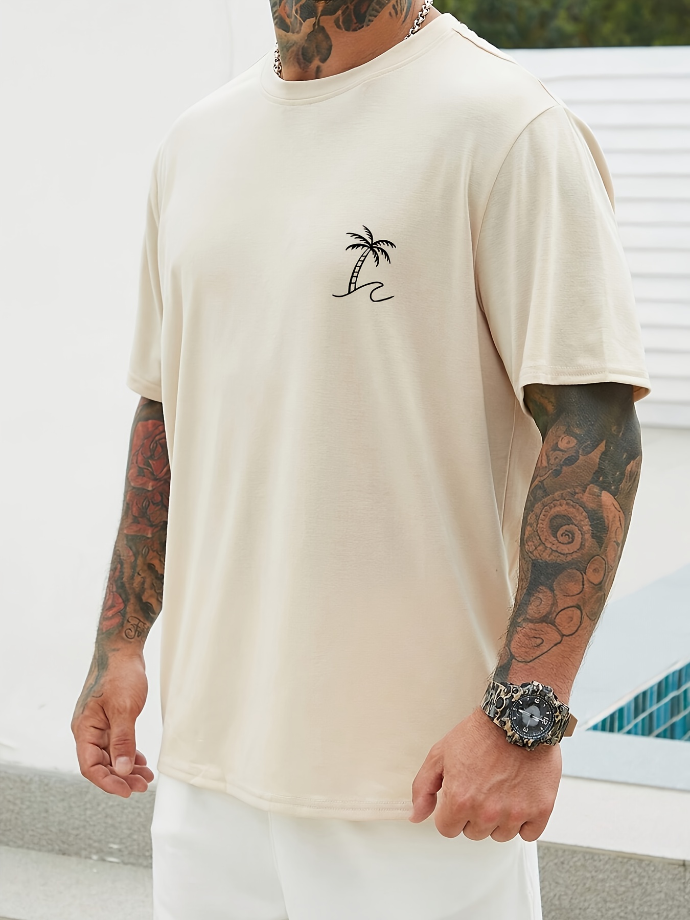 T-shirt uomo in cotone estivo taglio ampio comodo e casual_voghion.com