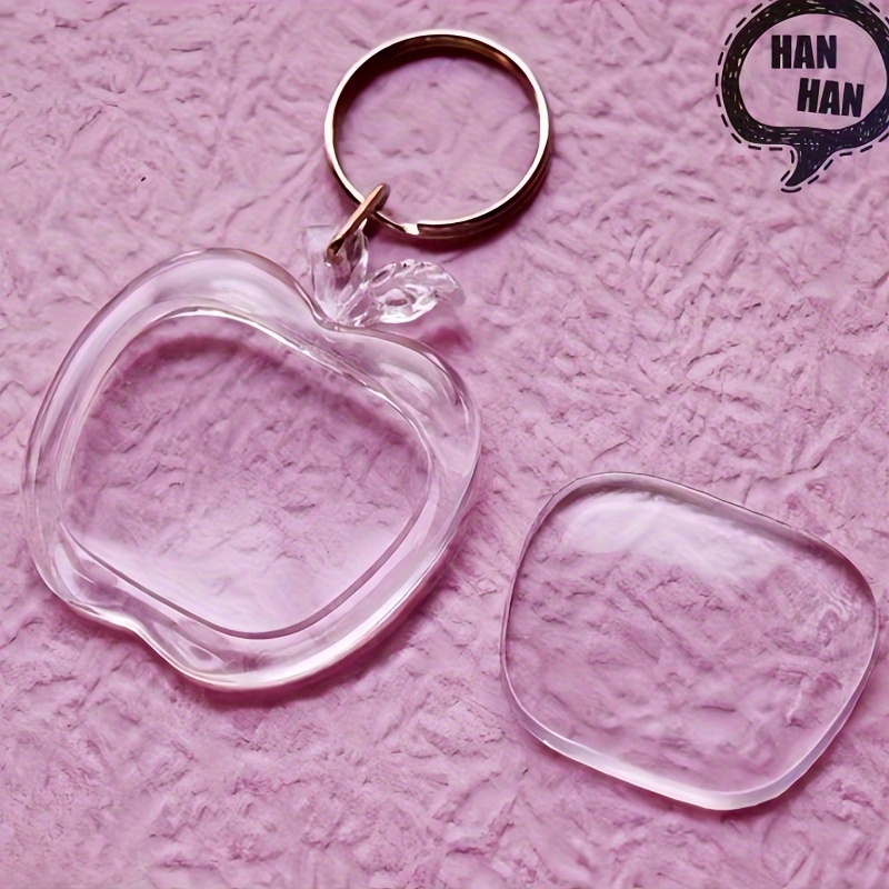 shaped acrylic photo frame keychains transparent - Temu Australia