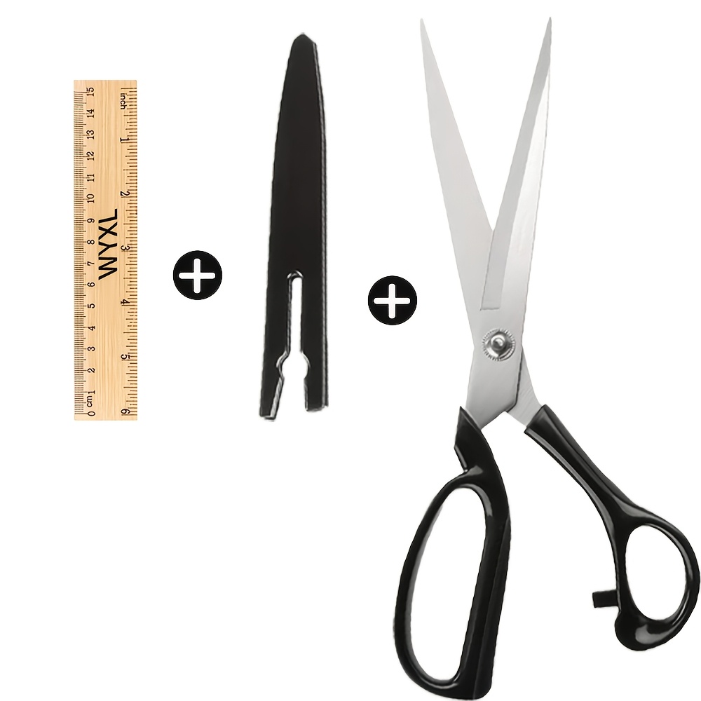 TEMU Forbici da sarto professionali per uso da 10 pollici - Cesoie industriali affilate per tessuti e taglio con ergonomico, lame in acciaio