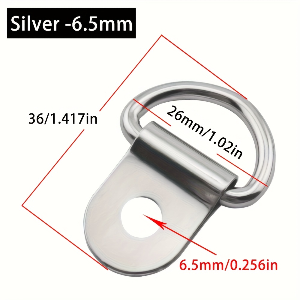 TEMU 10pcs D-shaped Hooks Anchor Rings Iron Cargo Ties Picture Frames Suspension Rings Truck Trailers Rv Ship Accessoriesfor Trucks Trailers Campers