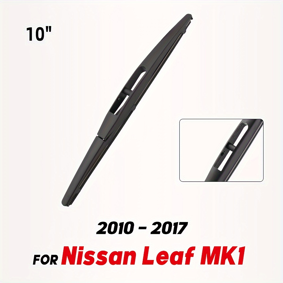 TEMU Wiper 10" Rear Wiper Blade For Leaf Mk1 2010 2011 2012 2013 2014 2015 2016 2017 Windshield Windscreen Rear Window