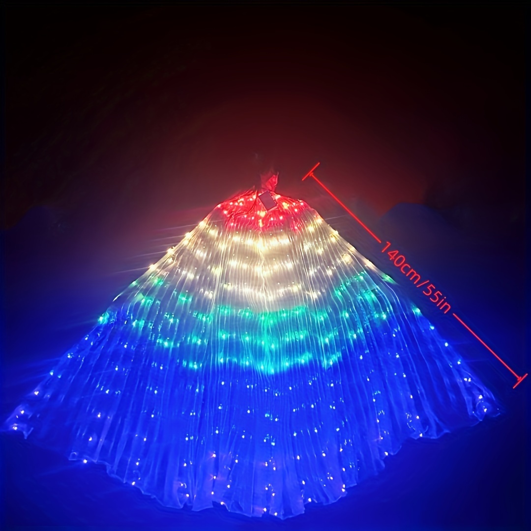 Image of Colorful Belly Dance Luminous Wings Without 3pcs Aa Battery, Without Battery