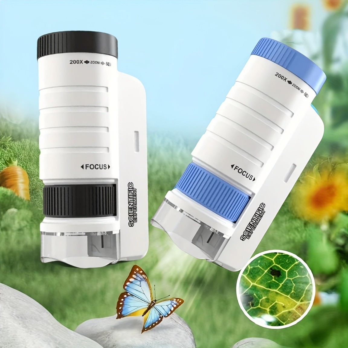 kids portable microscope with stand education tool pvc material school and home use ideal christmas thanksgiving gift educational toys Product details 14