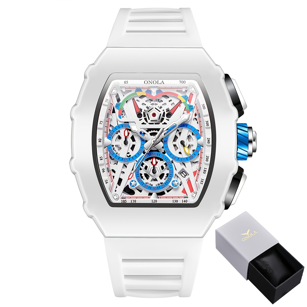 TEMU Onola Brand New Quartz Watch Men Fashion Multifunctional Chronograph Watch 3atm Waterproof Wristwatch