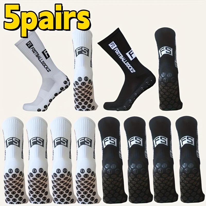 TEMU Pack de 5 Calcetines Deportivos Unisex de Suela Gruesa de Silicona para Fútbol/Baloncesto/Senderismo/Escalada/Esquí/Yoga/Entrenamiento, Base de
