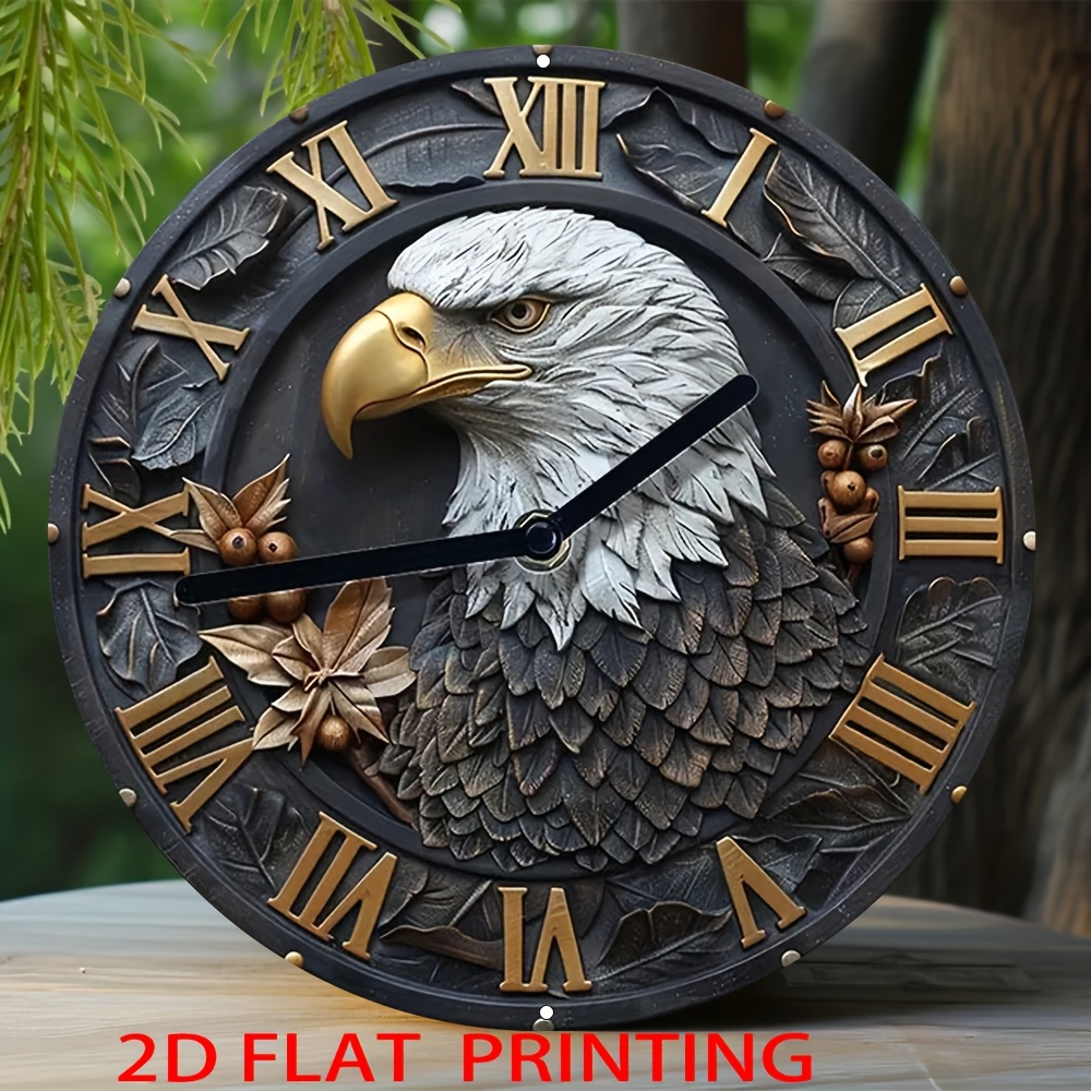 

1pc Eagle , 3d Aluminum Decorative Plaque , 7.87x7.87 , 2d Printed, Multipurpose Hanging Art For , , , Restaurant, Bar, , , , Bathroom Decor - English