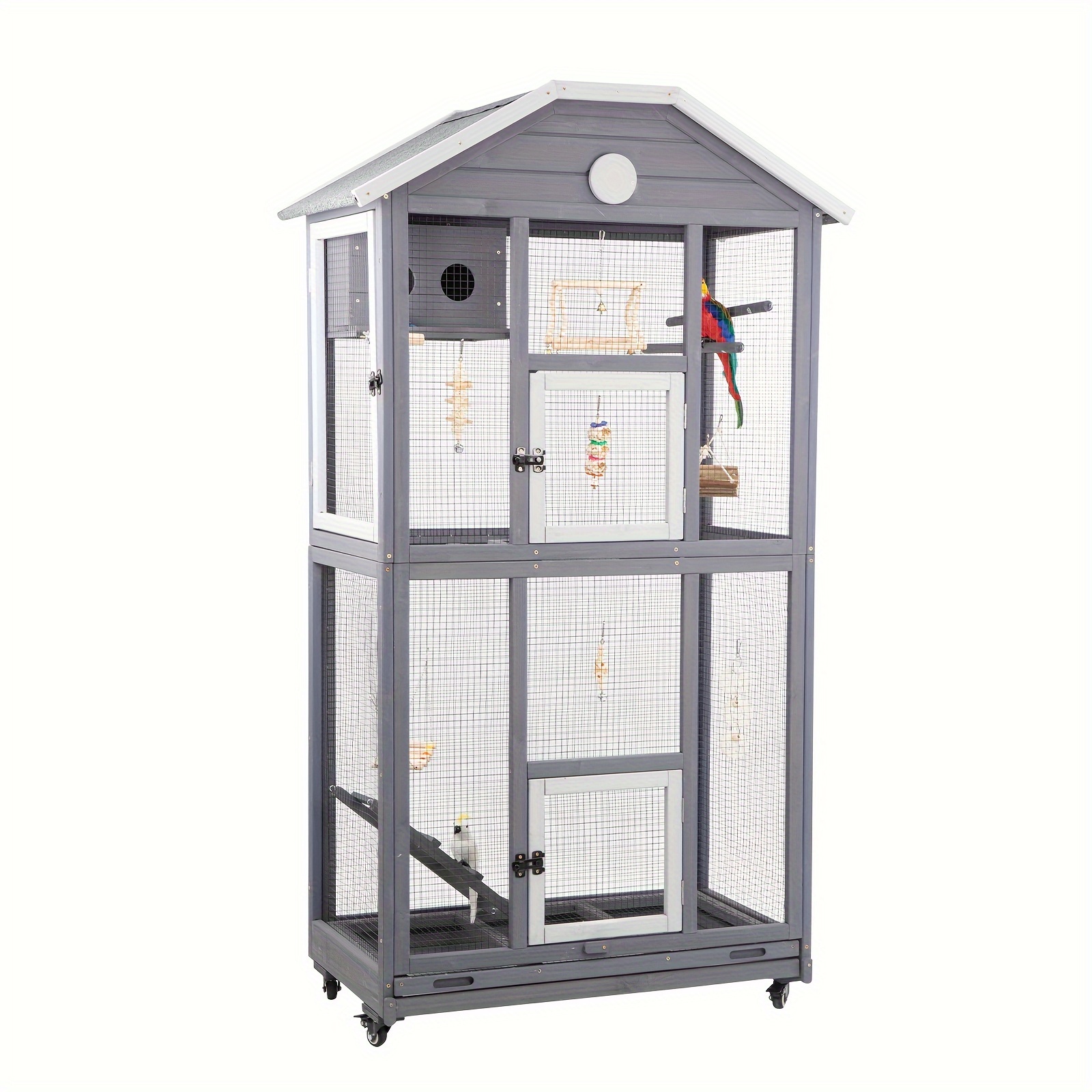 Outdoor Bird Cage Large Wooden Flight Aviary - Temu