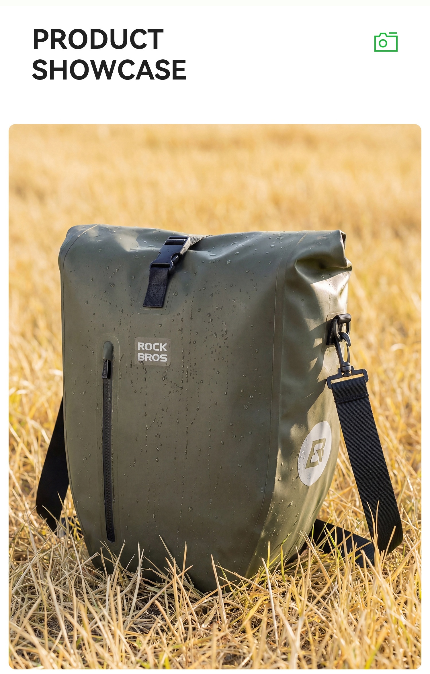 Waterproof Bike Pannier Bag 20L Big Capacity Bicycle Rear Rack Bag Shoulder Bag Handbag Travel Cycling Accessories