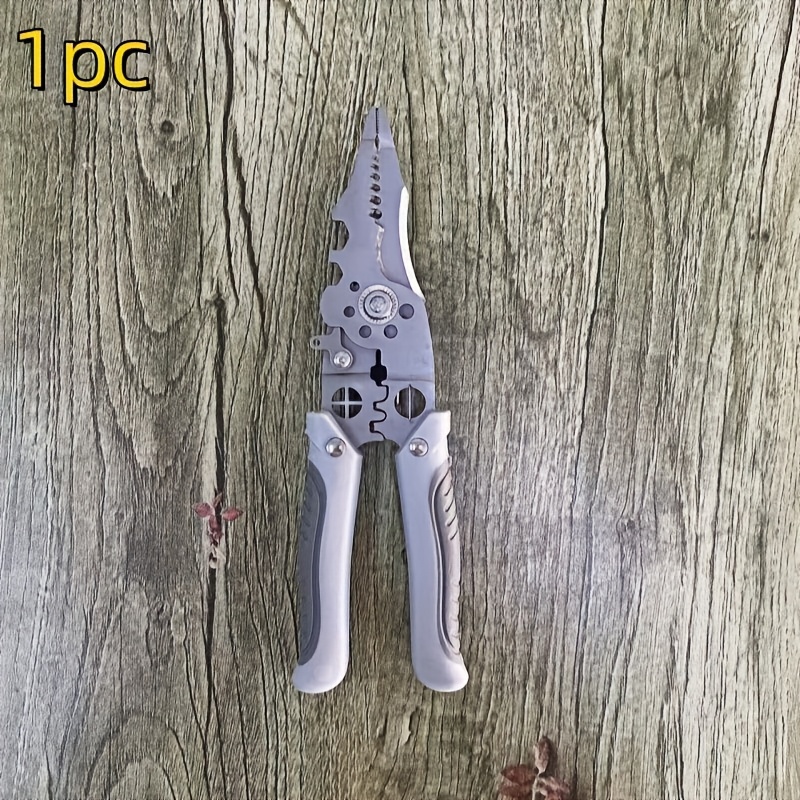 1  function wire stripper 9 in 1 versatile electricians pliers wire cutter stripping tool crimping tool metal cutter manual industrial pliers professional stainless steel wire stripper and crimper for wiring cutting crimping ideal for   use Product details 5