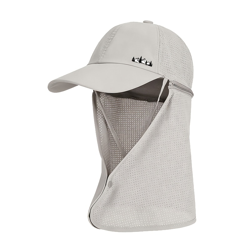 TEMU Men's Outdoor Camping Sun Shade Summer Hat, Casual Sports Fashionable Trendy Detachable Hat, Women's Versatile Hat