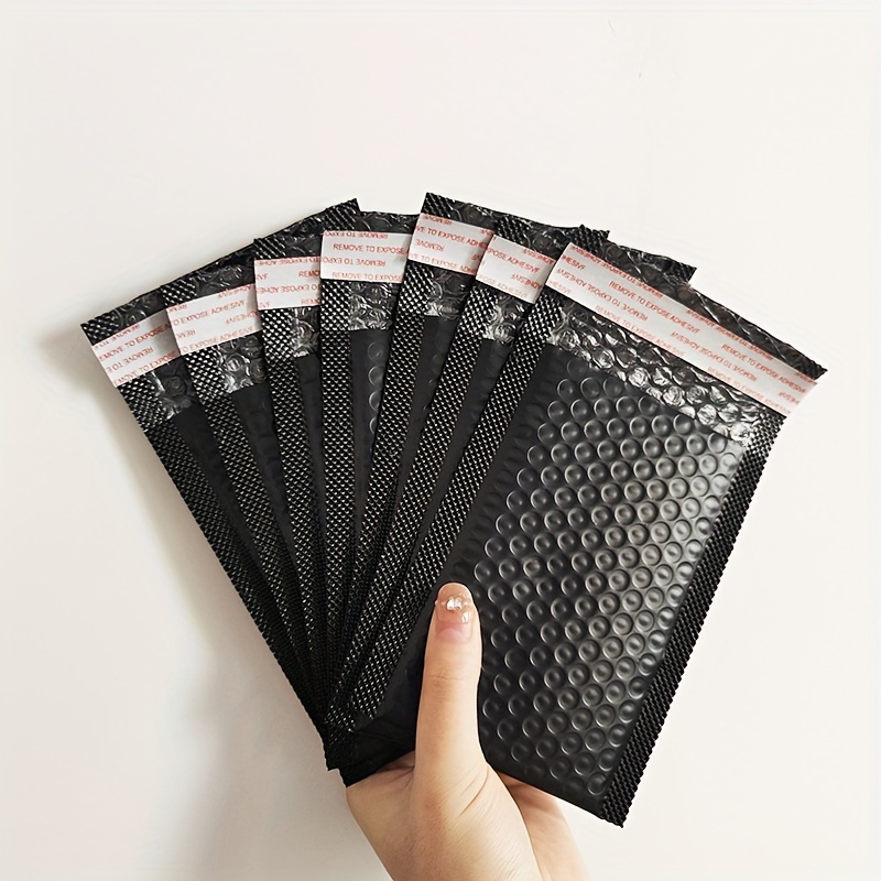 80pcs black bubble mailers 4 33x6 69 7 47in durable pe material waterproof shockproof ideal for small gifts jewelry packaging