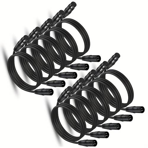 10pcs xlr microphone cables connector type a to type c locking for transmission suitable for speakers mixers stage lighting durable flexible 39 37 inches console xlr