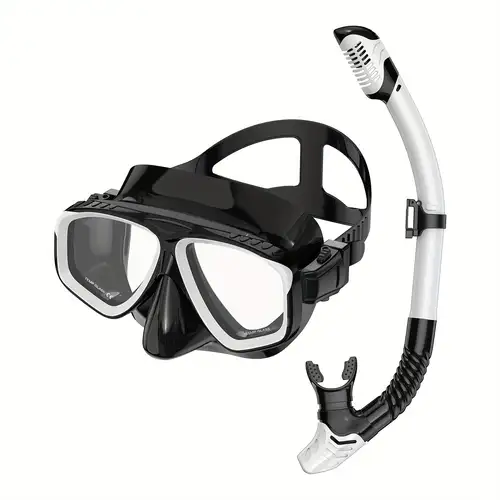 Schnorchelset Für Erwachsene – Mit Taucherbrille Aus Gehärtetem Glas, Beschlagfrei, Lebensmittelechtem Silikon, UV-Schutz Schnorchelset Für Erwachsene – Mit Taucherbrille Aus Gehärtetem Glas, Beschlagfrei, Lebensmittelechtem Silikon, UV-Schutz