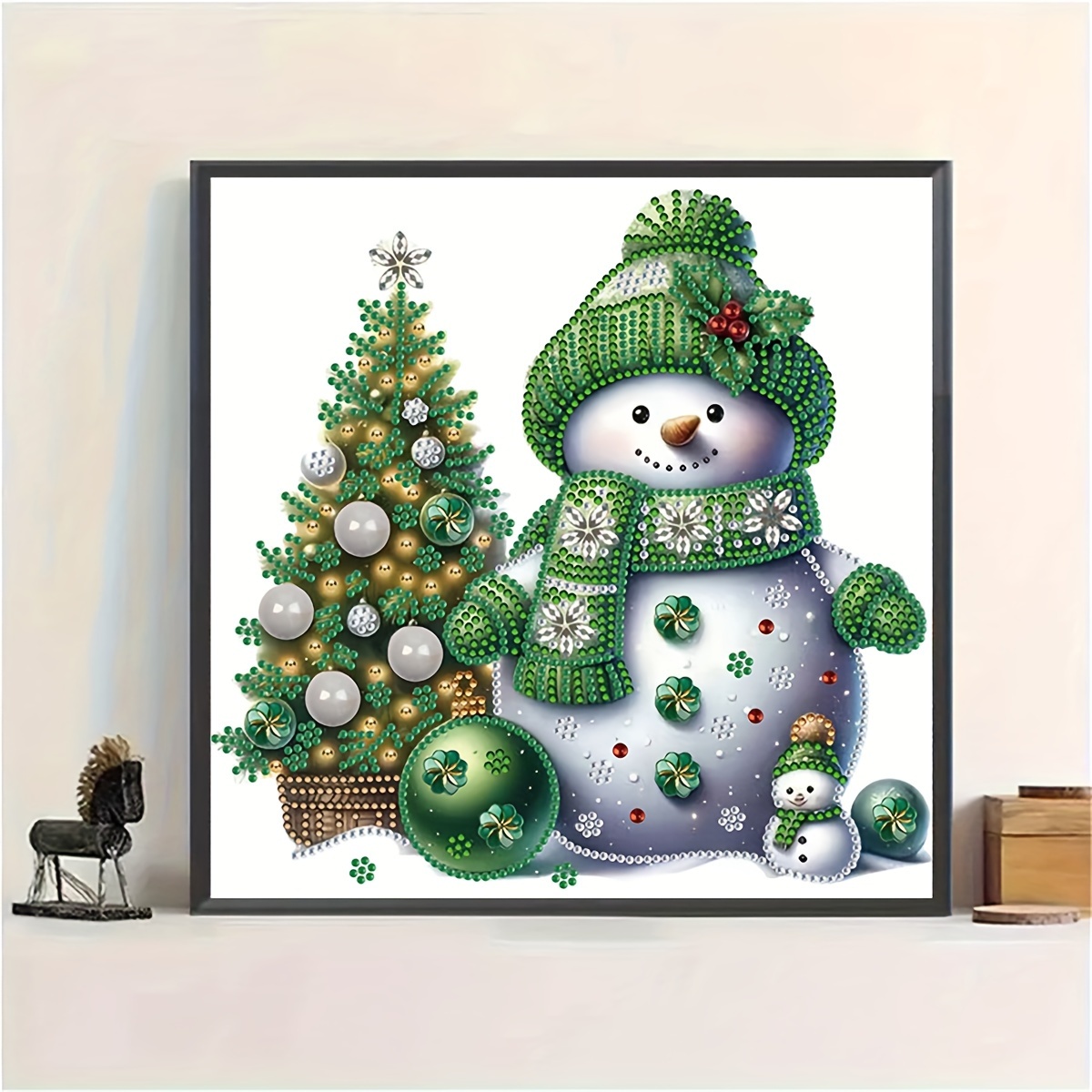 

Christmas Snowman 5d Kit - Diy Shaped Art, , Decor For , ,