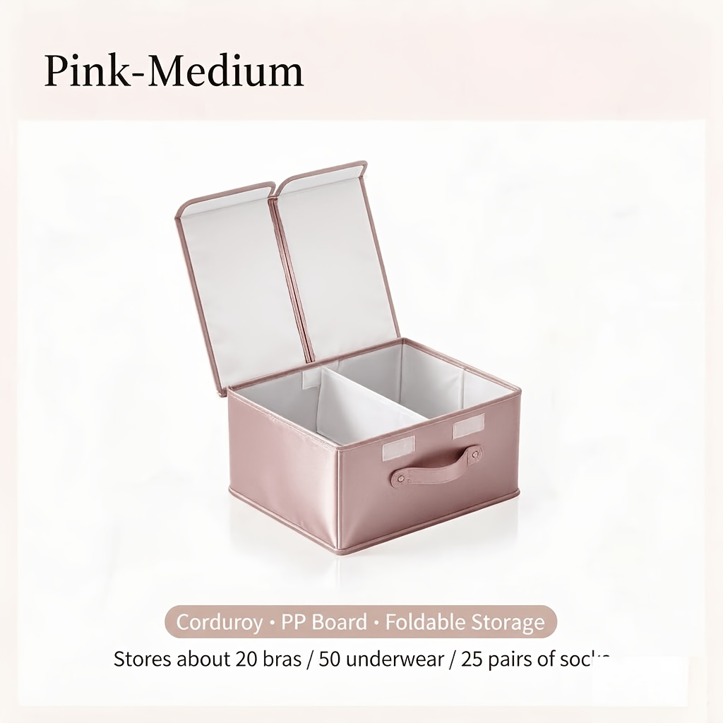TEMU Dual-lid Large-capacity Storage Box, Foldable Storage Bin, Multi-functional Storage Container, Suitable For , Under-bed Storage, Daily Clothing