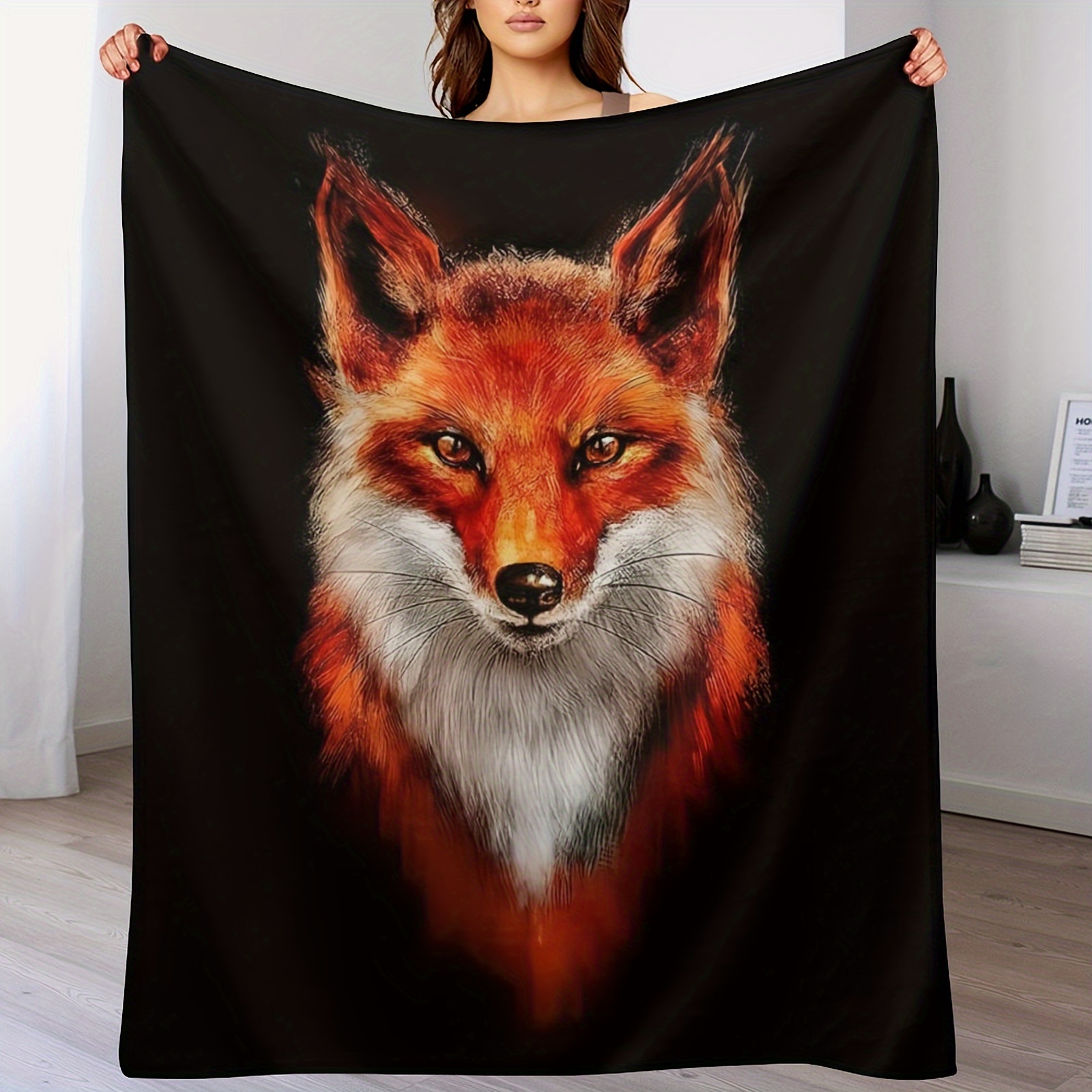 

Fox Car Interior Blanket For Girls Boys Adult Plush Sherpa Throw Blanket Soft Warm Animal Fleece Blankets Fox Print Blankets 80x60in