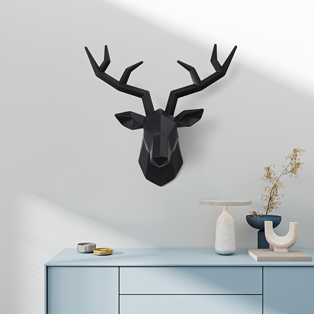 

murale de tête de géométrique de style - Grandes cornes amovibles en 3D, décoration de tête en résine, pour , , , la décoration murale du hall - Cadeau idéal pour et