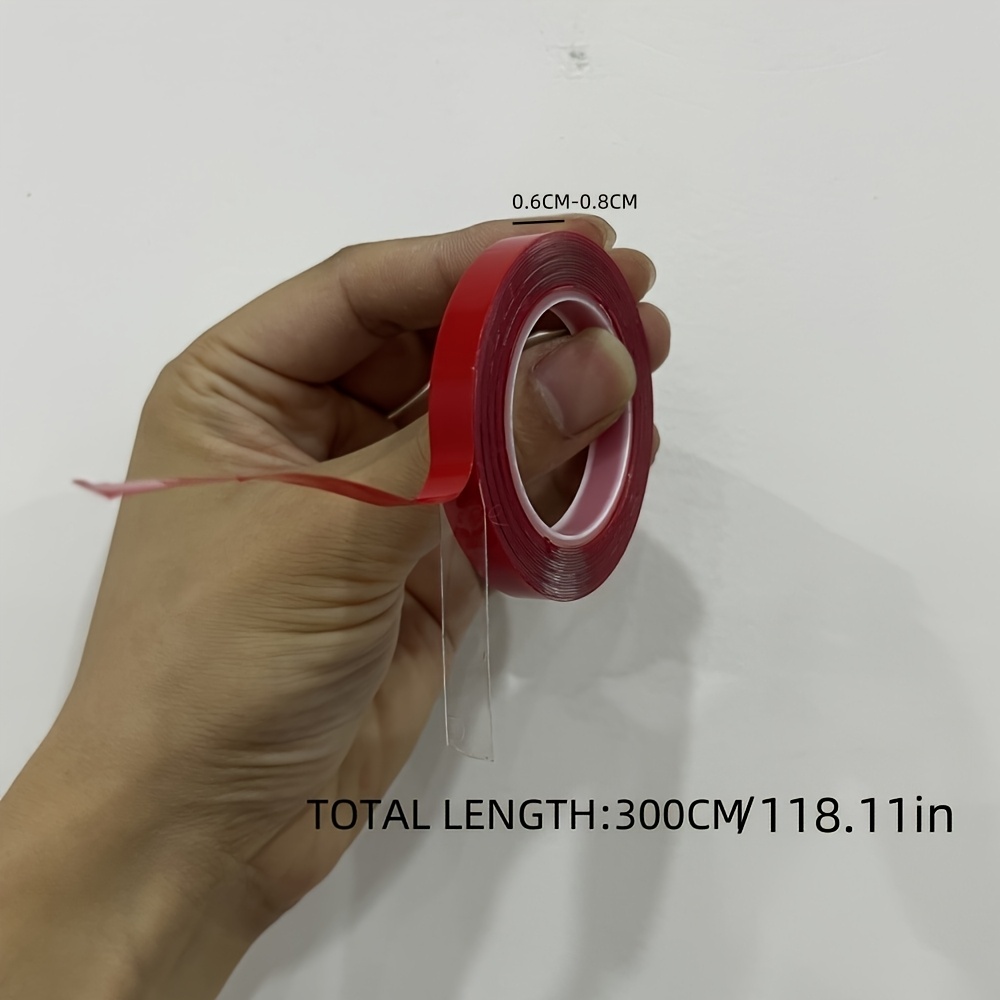 TEMU Cinta Nano de Cara 3 Metros Ancho 6/8/10/12/15mm Transparente Lavable Adhesivo Nano Pegatina