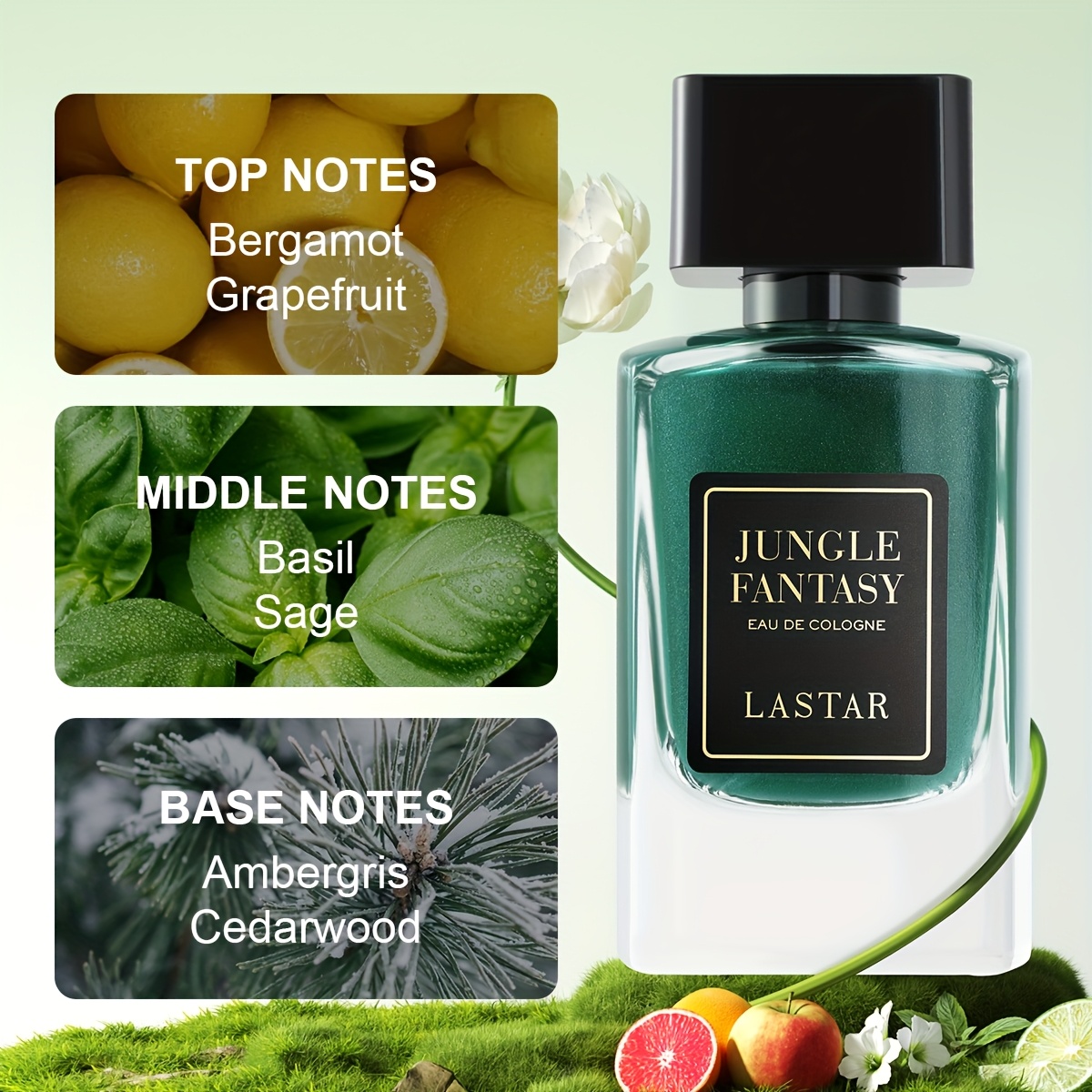 LASTAR 3 Boxes Long Lasting Cologne Perfumes with Gift Box, 150ml/5.07fl.oz Eau De Parfum Fragrances, And Closeout Travel Size Eau De Parfum for Parties, Birthdays, Anniversaries, Sage, Lemon, Dragon Saliva, Patchouli - Image 9
