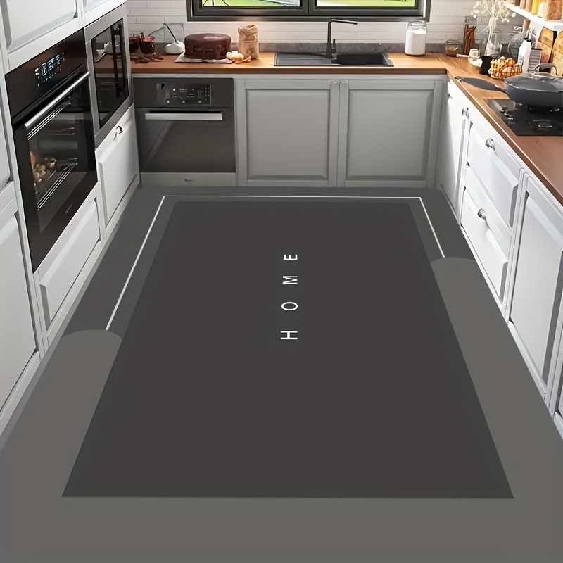 TEMU Oversized Non-slip Absorbent Kitchen Mat - Fast-drying Diatomaceous Earth Style, 100% Polyester Machine Washable Mat That Resists For Sink And