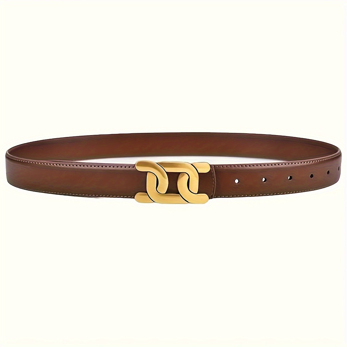 1 Pu Leather Belt - Fashionable Alloy , Multiple Lengths , Perfect For Jeans, Casual Wear, And Everyday Outfits