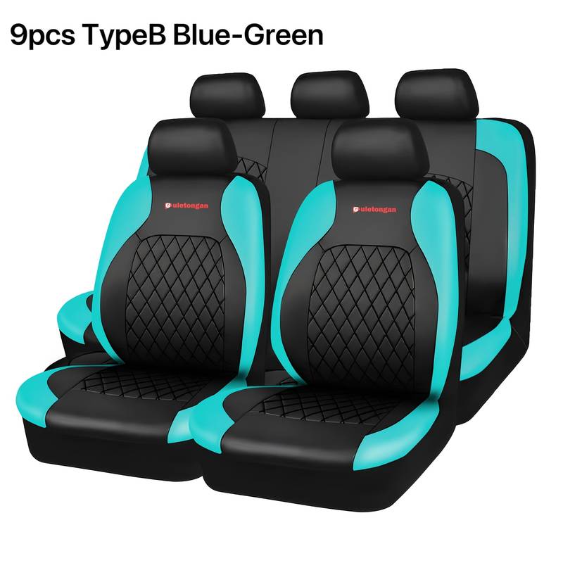 3D PU Leather Full Set Seat Covers For Jeep Wrangler (5 Seats) - Waterproof, Airbag Friendly
