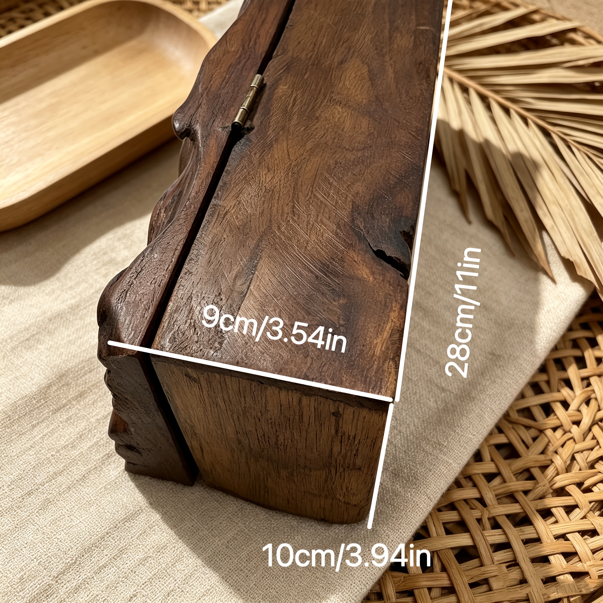 Ancient Wood Carving Storage Box, Suitable Makeup, Stationery, Tableware, Ornaments, And Decoration, An