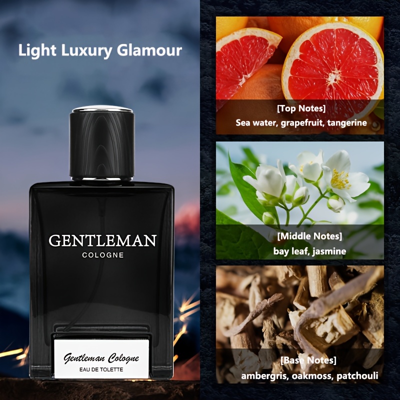 Image of Men's Aquatic Cologne - Gentleman Cologne With Long- Scent, Formaldehyde-free & 5-15% Essential Oils, Exquisite Design For Valentine's Day Gifts, Boyfriend Present, Casual & Formal Occasions
