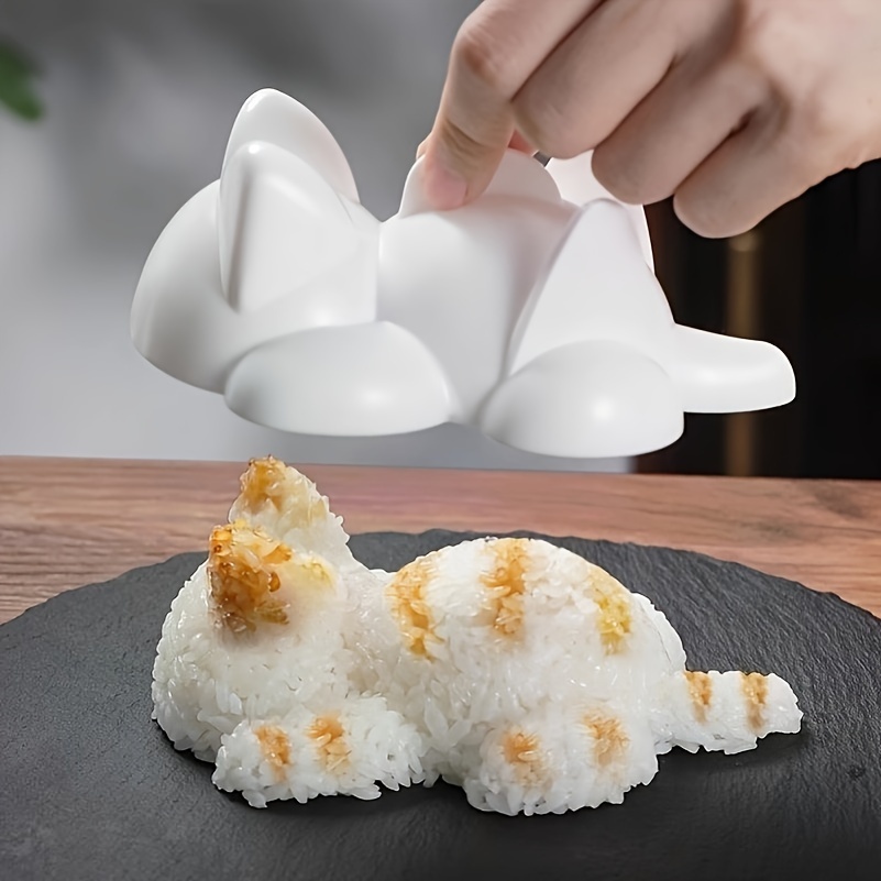 

Adorable Cat-shaped Rice Mold - Sushi And Seaweed Rolls, Holds 200g Rice, Ideal For Home Kitchen, Picnics, And Bento Boxes