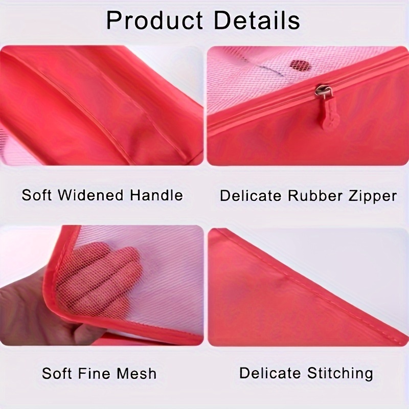 6pcs Travel Organizer Set for Luggage - Versatile Packing Cubes with Mesh Compartments, Ideal for Clothes, Shoes & Camping Gear, Polyester Storage Bags, Packing Cube Organizer, Stuff Sacks