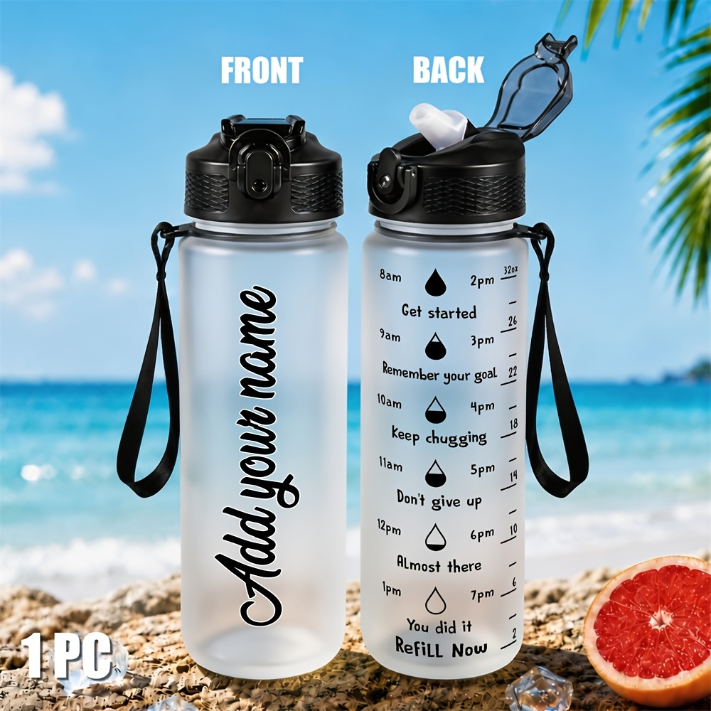 1pc Sports Water Bottle Custom Name Feature Personalized Name Design Ideal For Personalized Use And Meaningful Gift