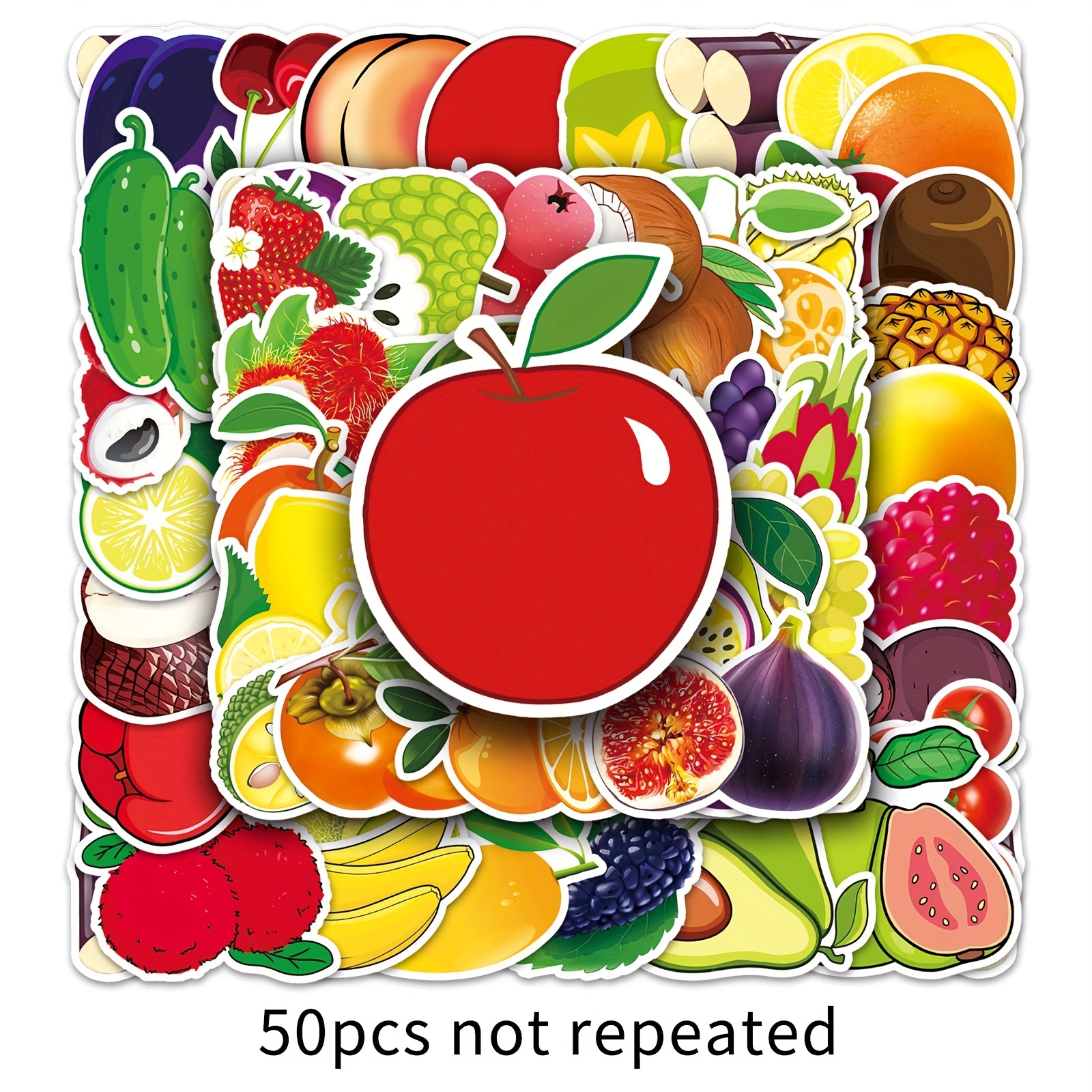 Fruit Doodle Stickers Waterproof Vinyl Decals Laptops - Temu