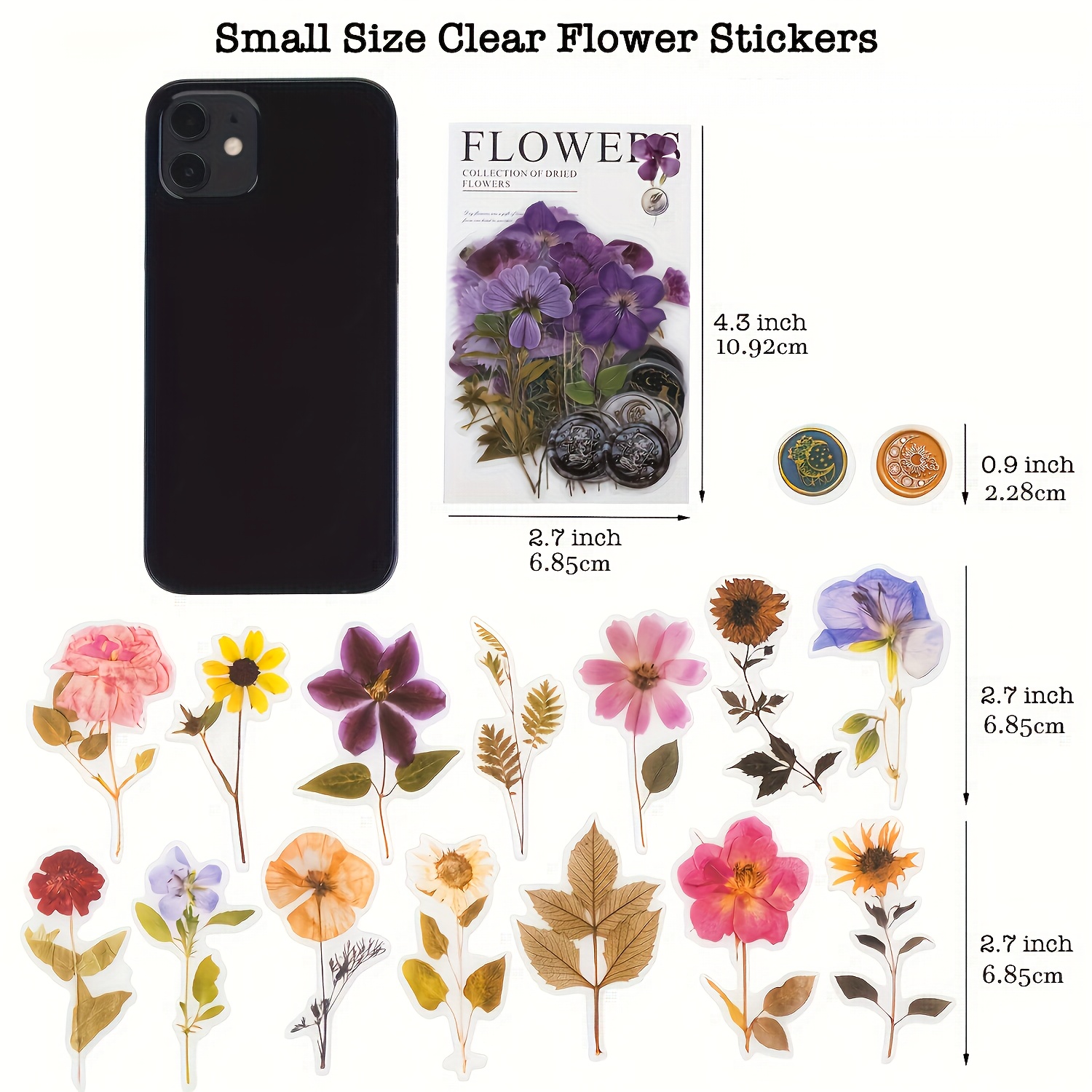 Stickers Bullet Journal Flowers, Scrapbooking Supplies Stickers