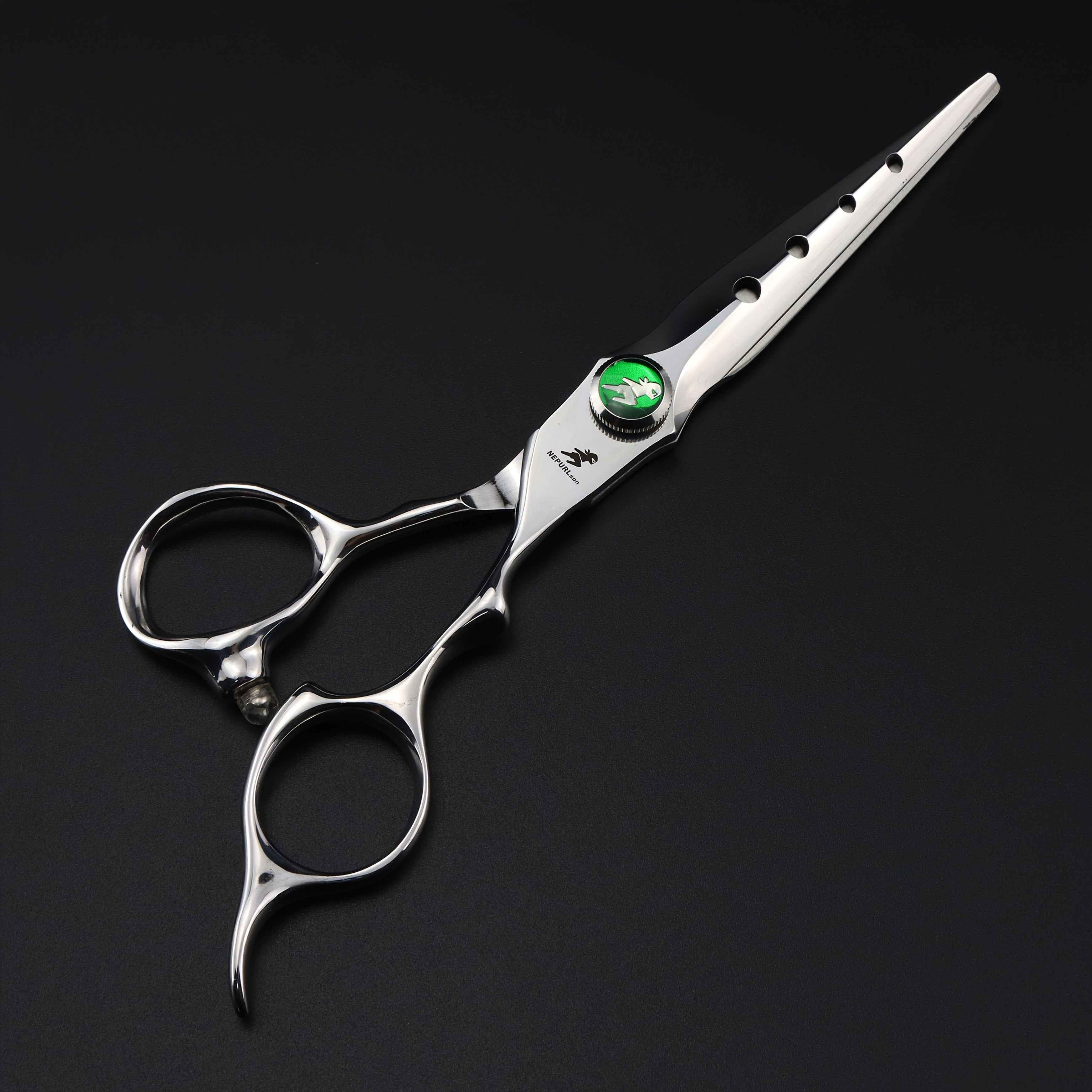 TEMU Ciseaux de coiffure professionnels 6.0 pouces, adaptés à une utilisation sèche et humide, ciseaux texturés en acier inoxydable 440C pour hommes