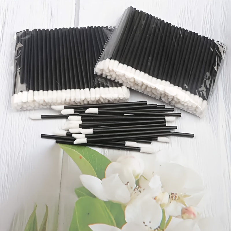 

100pcs Brosses À Lèvres Jetables, Bâtonnets D'Application de Rouge À Lèvres Et de Brillant À Lèvres En Plastique, Non Parfumés, Manuel, Pas Besoin de Batterie, Avec Outils de Maquillage Cosmétique