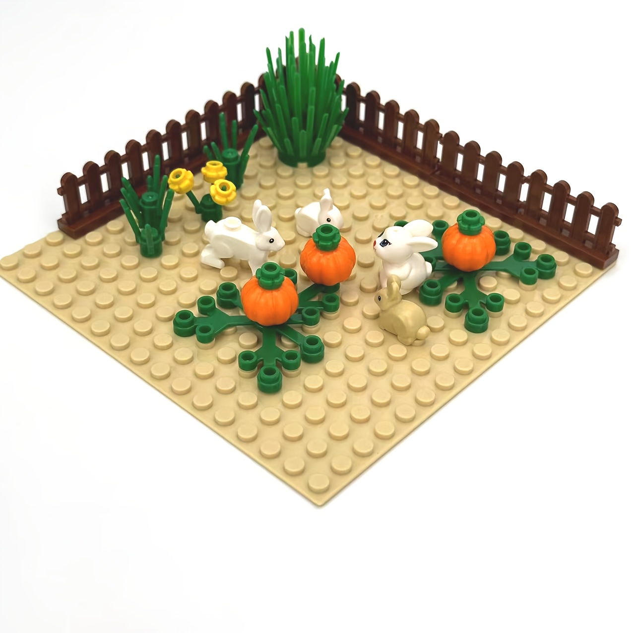 Autumn Rabbit & Pumpkin Farm Building Blocks Set