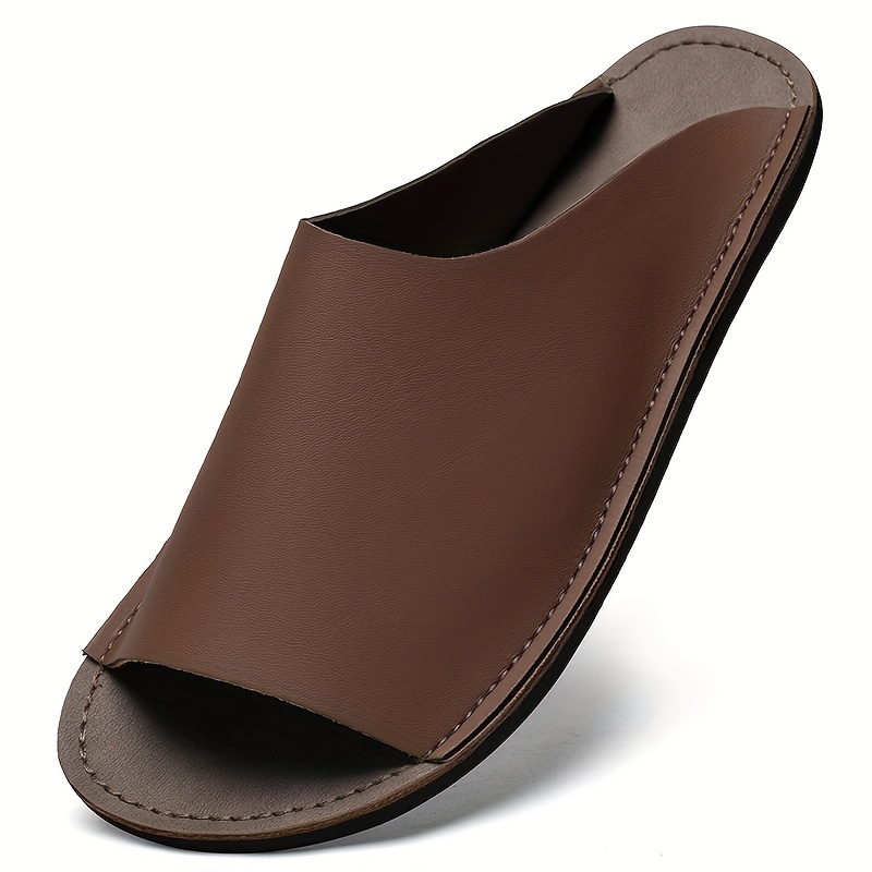 mens summer slide sandals comfortable soft sole breathable open toe   black   cover with eva outsole casual low   for outdoor and casual attire summer sandals Product details 2