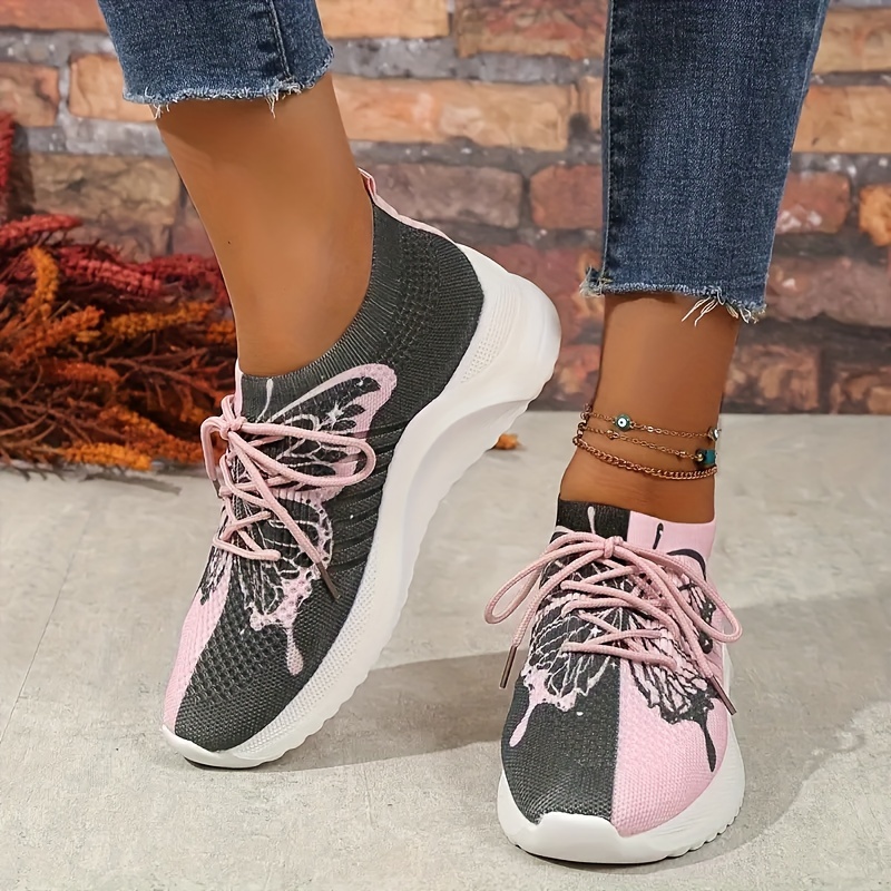 Zapatillas Para Caminar Mujer Bicolor