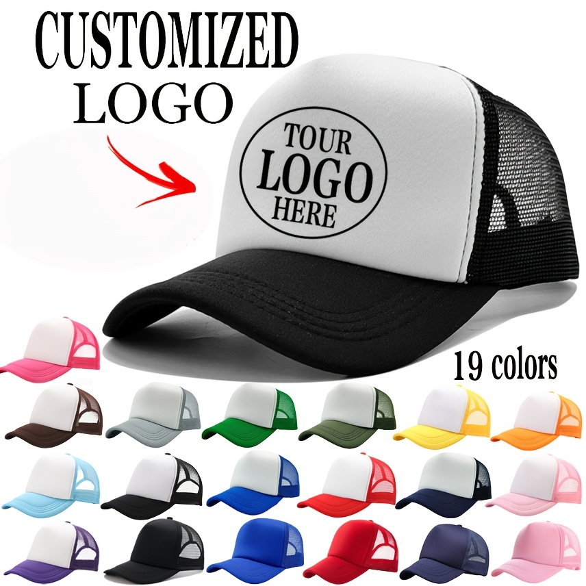 TEMU Aanpasbare Gepersonaliseerde Foto Hoed, Unisex Verstelbare Baseballpet voor Sportactiviteiten, Reclame, Club, Werk, Cadeau, Vakantie Custom Logo