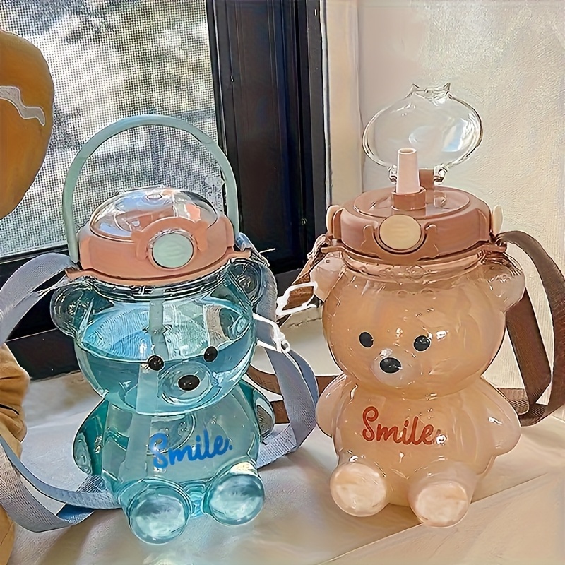 1pc 34oz 1000ml cute bear handheld water bottle large - Temu