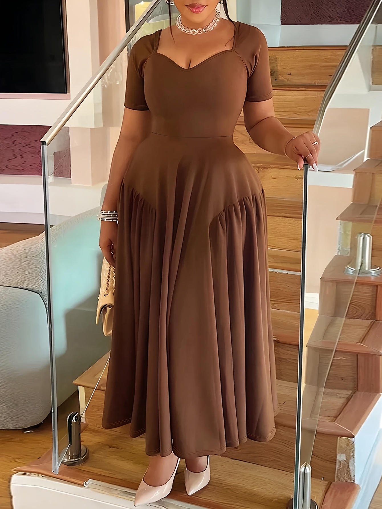 chinese dress ladies Rent Annella Caramel Dress