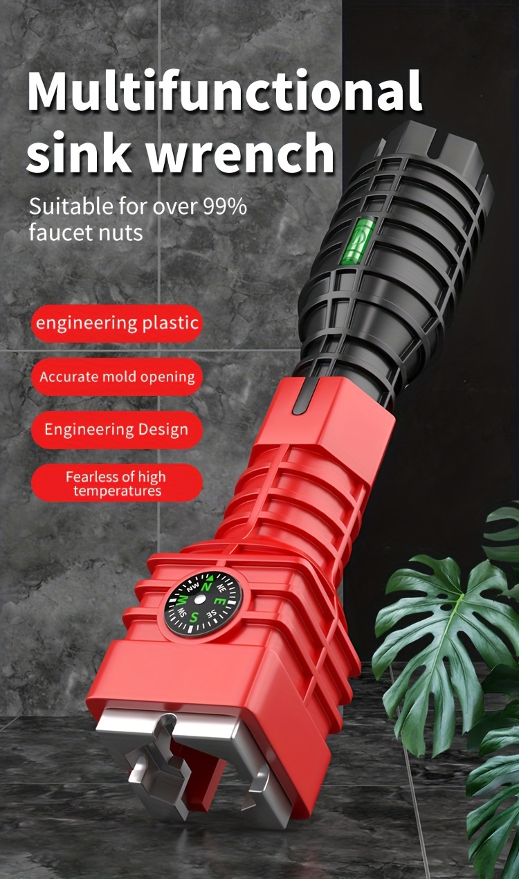 とてむ 24 in 1 multifunctional sink wrench narrow space bathroom - Temu