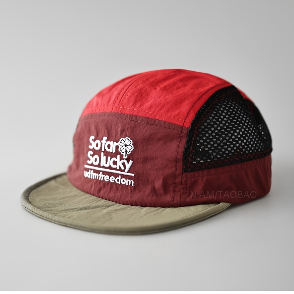 TEMU Lightweight Quick-dry Mesh Panel, Style Casual Hat Breathable All-match Baseball Hiking Sun Hat