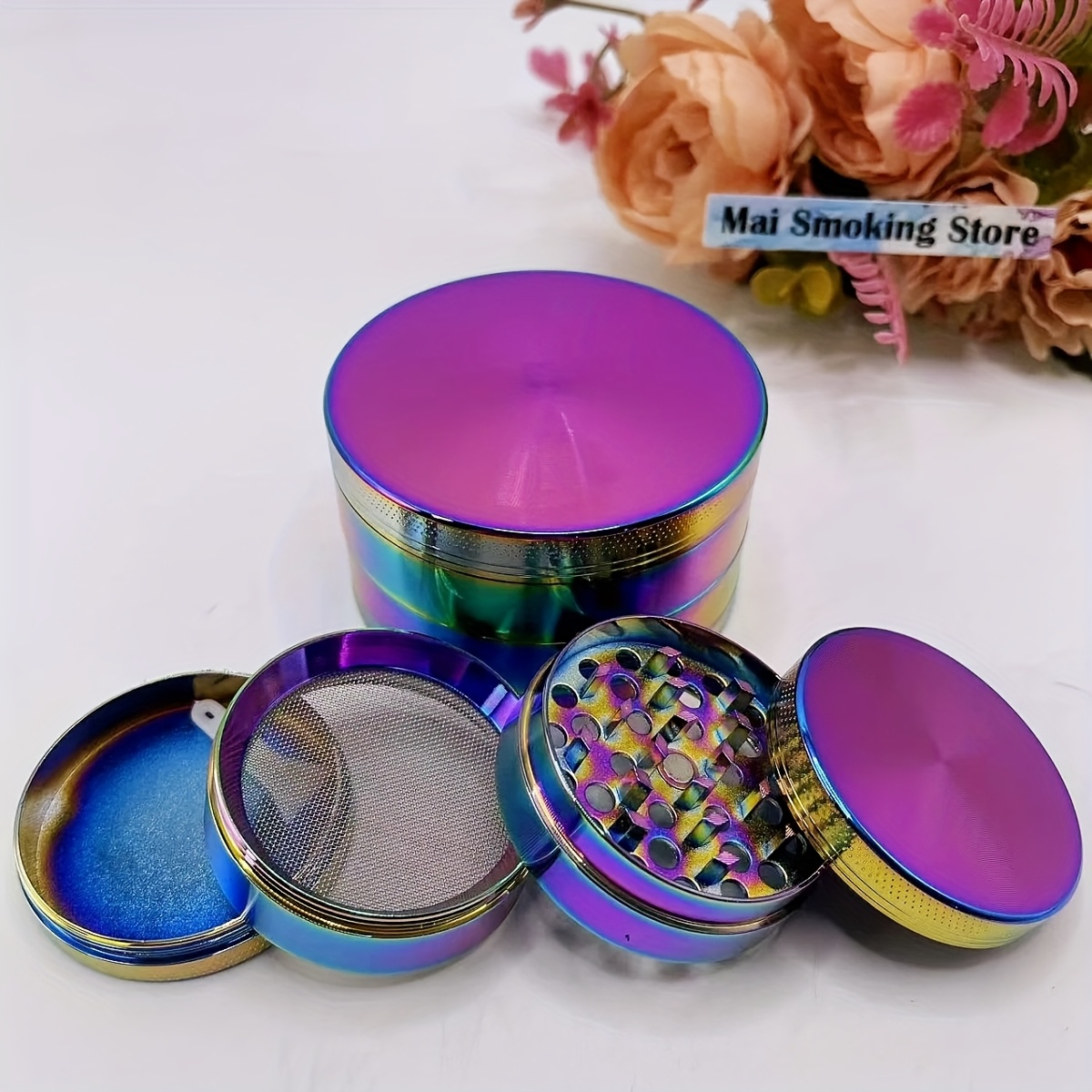 1.6/2Inch Metal Color Grinder Manual Tobacco * Alloy Crusher Cutter Tobbaco  Grinder Cigarette Tool Smoking Additions Gift