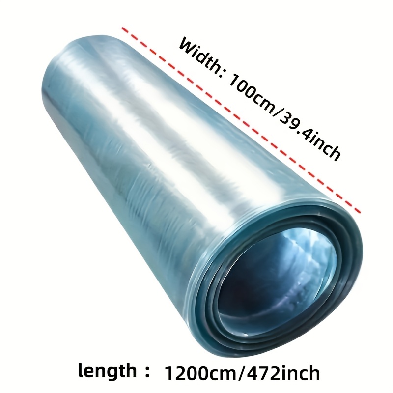 E-shop 1 Rolle strapazierfähige große Polycarbonat-Dachplatte, 39,4 * 472 Zoll, UV-beständige transparente Folie für Gewächshäuser, transparente