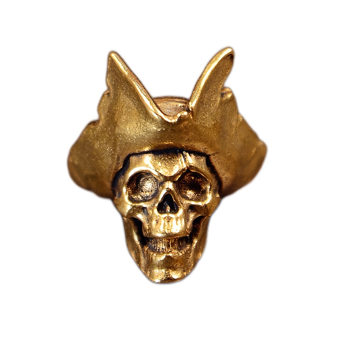 Image of Men's Key Ring, Brass Pirate Pendant Edc Keychain Charm Diy Accessory Pendant, Holiday Gift